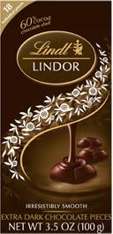 LINDOR Truffles 60% Extra Dark Chocolate Bar